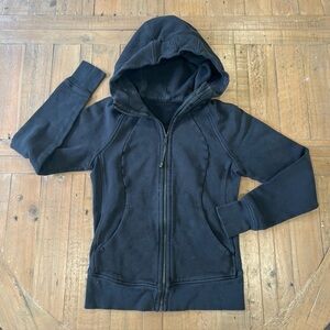 Lululemon Jacket Womens 6 Black Scuba Hoodie Sweatshirt Full Zip Yoga